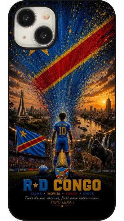 Coque iPhone 15 Plus - Football République démocratique du Congo splash 2026