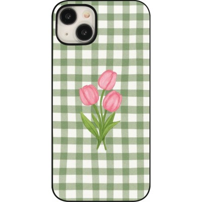 iPhone 15 Plus Case Hülle - Green vichy tulips Spring 2026