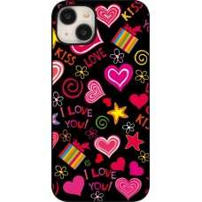 iPhone 15 Plus Case Hülle - Valentine 2023 love symbols