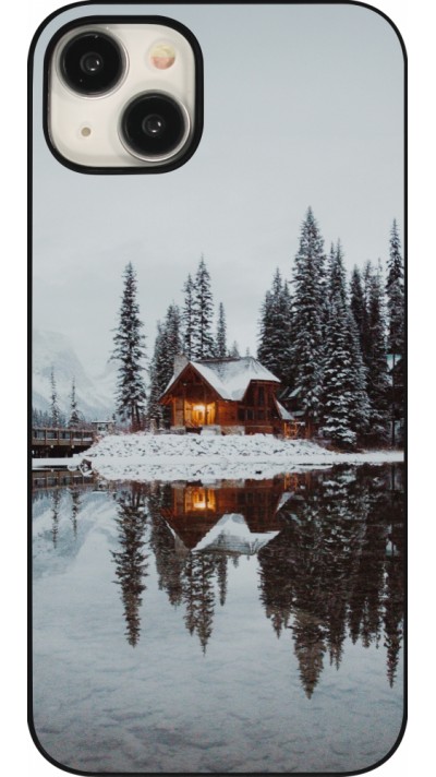 iPhone 15 Plus Case Hülle - Winter 25 Winter house forest afternoon