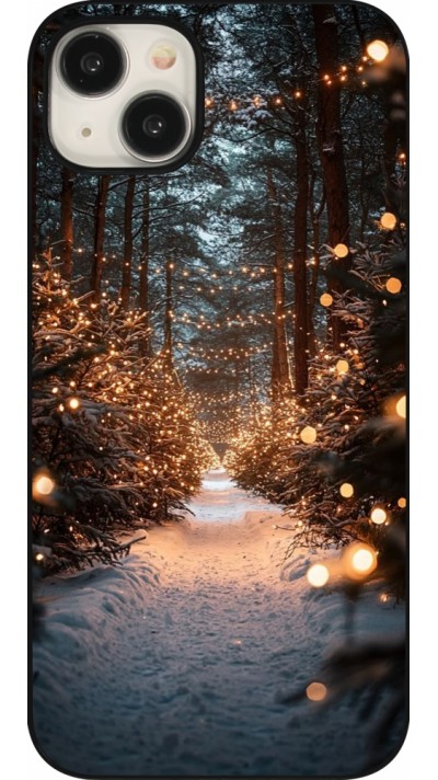 iPhone 15 Plus Case Hülle - Winter 25 Winter snowy road