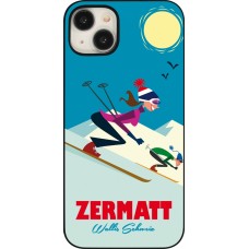 iPhone 15 Plus Case Hülle - Zermatt Ski Downhill