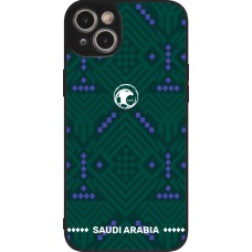 iPhone 15 Plus Case Hülle - Silikon schwarz Saudi Arabien 2026 personalisierbares Fussballtrikot