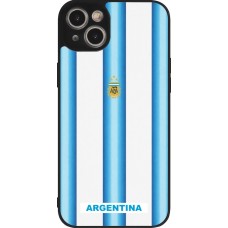 iPhone 15 Plus Case Hülle - Silikon schwarz Argentinien 2026 personalisierbares Fussballtrikot