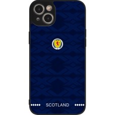 iPhone 15 Plus Case Hülle - Silikon schwarz Schottland 2026 personalisierbares Fussballtrikot