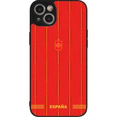 iPhone 15 Plus Case Hülle - Silikon schwarz Spanien 2026 personalisierbares Fussballtrikot