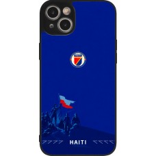 iPhone 15 Plus Case Hülle - Silikon schwarz Haiti 2026 personalisierbares Fussballtrikot