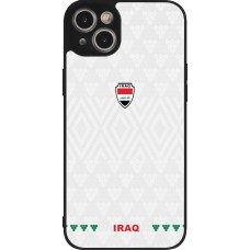 iPhone 15 Plus Case Hülle - Silikon schwarz Irak 2026 personalisierbares Fussballtrikot