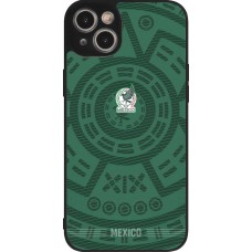 iPhone 15 Plus Case Hülle - Silikon schwarz Mexiko 2026 personalisierbares Fussballtrikot