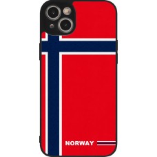iPhone 15 Plus Case Hülle - Silikon schwarz Norwegen 2026 personalisierbares Fussballtrikot