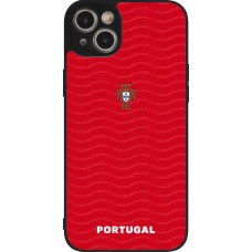 iPhone 15 Plus Case Hülle - Silikon schwarz Portugal 2026 personalisierbares Fussballtrikot