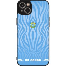 iPhone 15 Plus Case Hülle - Silikon schwarz Demokratische Republik Kongo 2026 personalisierbares Fussballtrikot