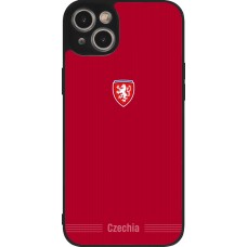iPhone 15 Plus Case Hülle - Silikon schwarz Tschechische Republik 2026 personalisierbares Fussballtrikot