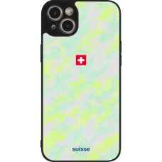 iPhone 15 Plus Case Hülle - Silikon schwarz Schweiz Away 2026 personalisierbares Fussballtrikot