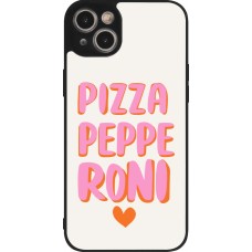iPhone 15 Plus Case Hülle - Silikon schwarz Pizza pepperoni 2026