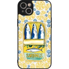iPhone 15 Plus Case Hülle - Silikon schwarz Sardines in oil 2026
