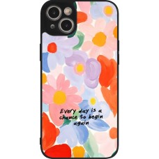 iPhone 15 Plus Case Hülle - Silikon schwarz Every day is a chance Spring 2026