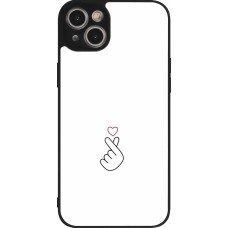iPhone 15 Plus Case Hülle - Silikon schwarz Valentine 2024 heart by Millennials
