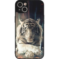 iPhone 15 Plus Case Hülle - Silikon schwarz Zen Tiger