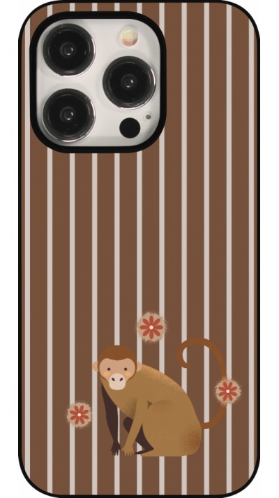 iPhone 15 Pro Case Hülle - Monkey with stripes