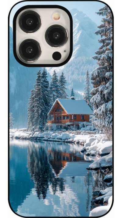 iPhone 15 Pro Case Hülle - Winter 25 Winter house forest day