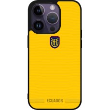 iPhone 15 Pro Case Hülle - Silikon schwarz Ecuador 2026 personalisierbares Fussballtrikot