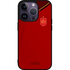 iPhone 15 Pro Case Hülle - Silikon schwarz Spanien 2022 personalisierbares Fußballtrikot