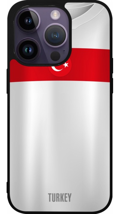 iPhone 15 Pro Case Hülle - Silikon schwarz Türkei personalisierbares Fussballtrikot