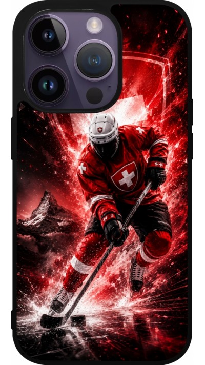 iPhone 15 Pro Case Hülle - Silikon schwarz Hockey World Championship Player