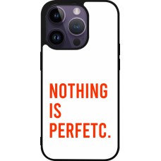 iPhone 15 Pro Case Hülle - Silikon schwarz Nothing is Perfetc