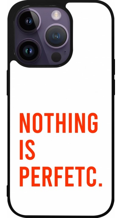 iPhone 15 Pro Case Hülle - Silikon schwarz Nothing is Perfetc