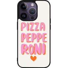 iPhone 15 Pro Case Hülle - Silikon schwarz Pizza pepperoni 2026