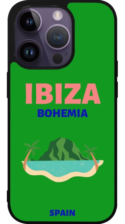 iPhone 15 Pro Case Hülle - Silikon schwarz Pop Summer Destination Ibiza