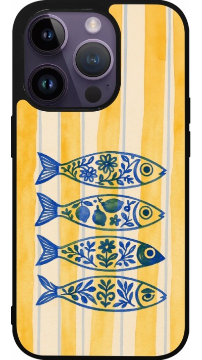 iPhone 15 Pro Case Hülle - Silikon schwarz Portuguese fish 2026