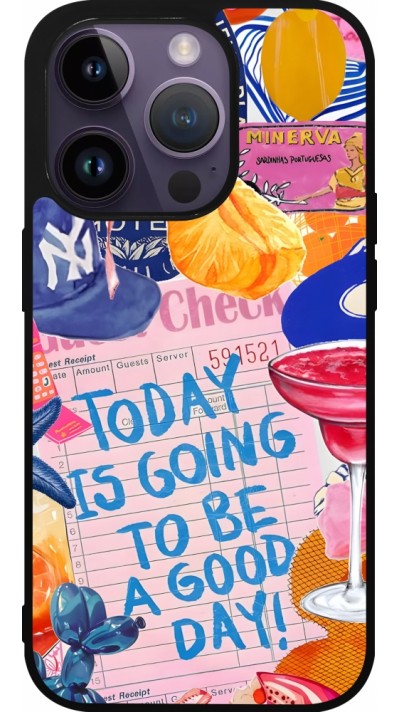 iPhone 15 Pro Case Hülle - Silikon schwarz Preppy Today is Going to be a good day