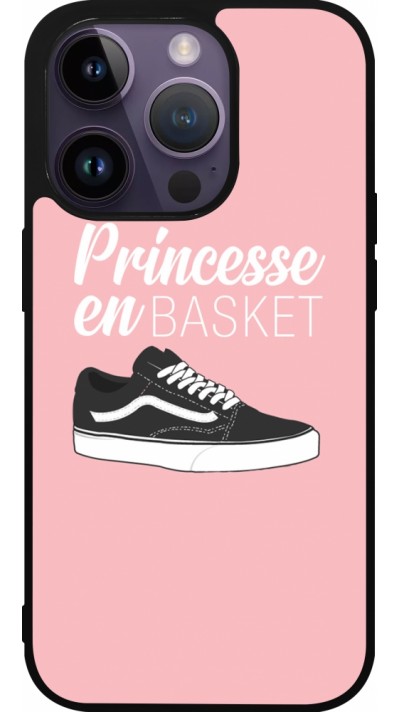 iPhone 15 Pro Case Hülle - Silikon schwarz princesse en basket