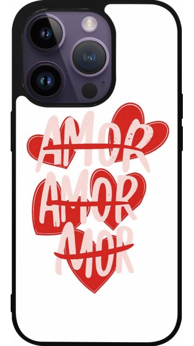 iPhone 15 Pro Case Hülle - Silikon schwarz Saint Valentines Day 26 Amor