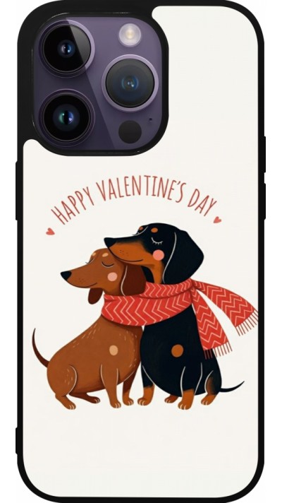 iPhone 15 Pro Case Hülle - Silikon schwarz Saint Valentines Day 26 Happy Valentine