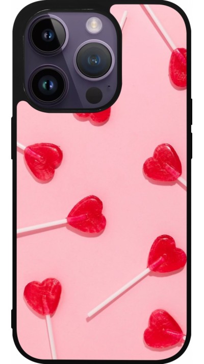 iPhone 15 Pro Case Hülle - Silikon schwarz Saint Valentines Day 26 Lollipop