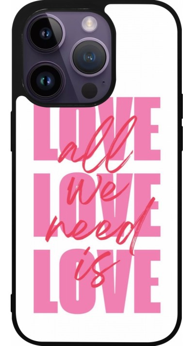 iPhone 15 Pro Case Hülle - Silikon schwarz Saint Valentines Day 26 Love all we need is