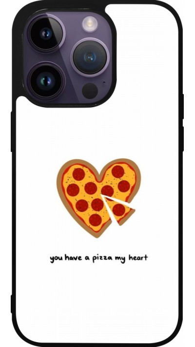 iPhone 15 Pro Case Hülle - Silikon schwarz Saint Valentines Day 26 You have my pizza heart