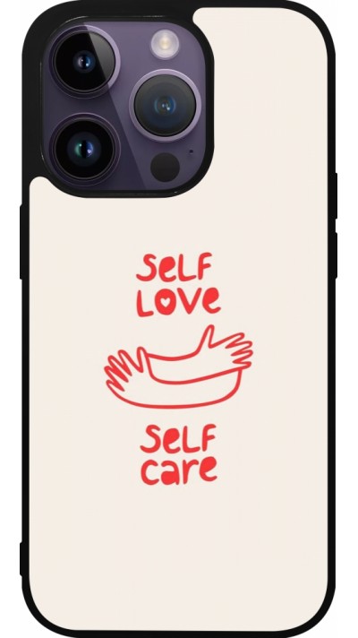 iPhone 15 Pro Case Hülle - Silikon schwarz Saint Valentines Day 26 Self love self care