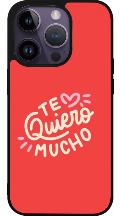 iPhone 15 Pro Case Hülle - Silikon schwarz Saint Valentines Day 26 Te quiero mucho