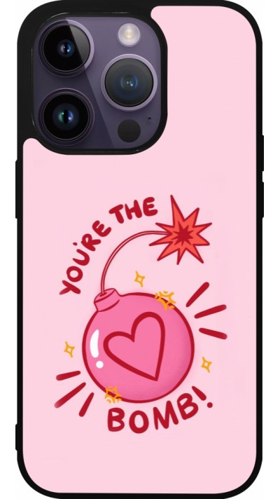 iPhone 15 Pro Case Hülle - Silikon schwarz Saint Valentines Day 26 You are the bomb