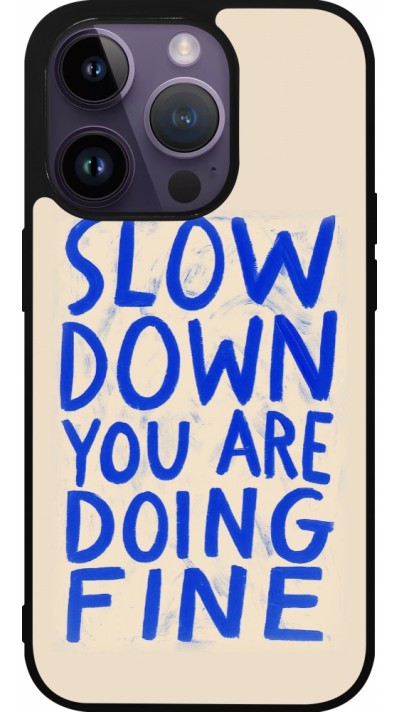 iPhone 15 Pro Case Hülle - Silikon schwarz Slow down 2026