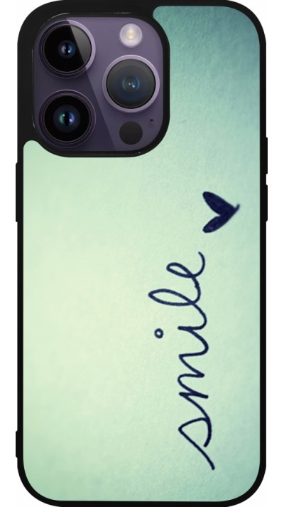 iPhone 15 Pro Case Hülle - Silikon schwarz Smile