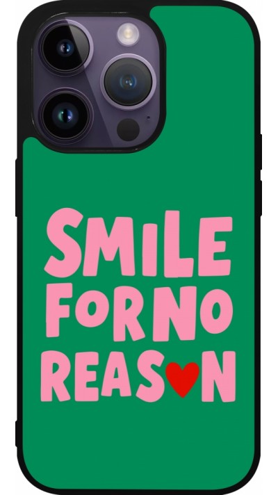 iPhone 15 Pro Case Hülle - Silikon schwarz Smile for no reason 2026
