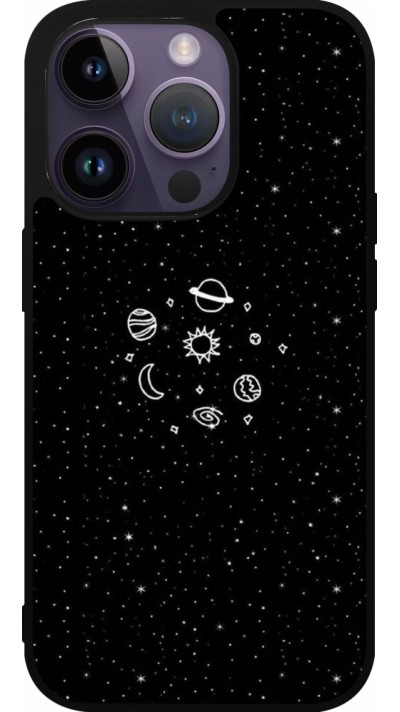 iPhone 15 Pro Case Hülle - Silikon schwarz Space Doodle