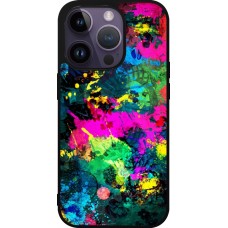 iPhone 15 Pro Case Hülle - Silikon schwarz Splash paint