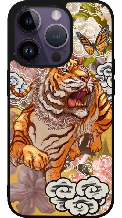 iPhone 15 Pro Case Hülle - Silikon schwarz Spring 23 japanese tiger